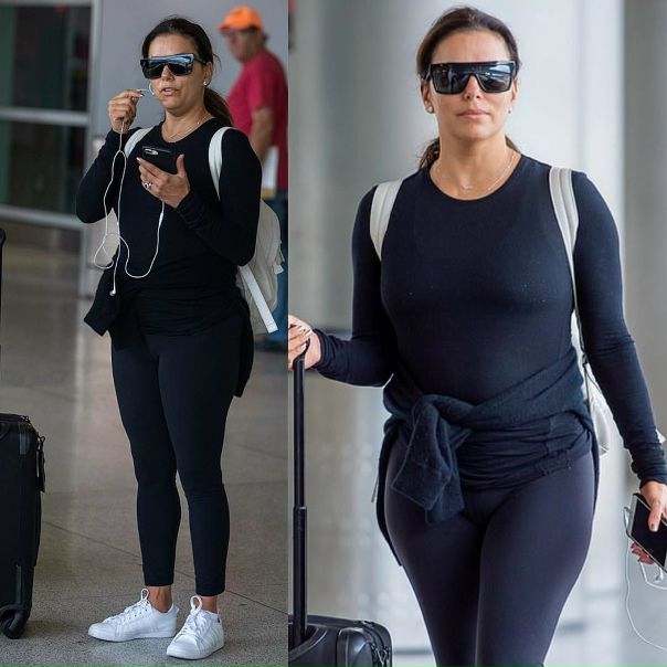 Ева Лонгория в аэропорту.