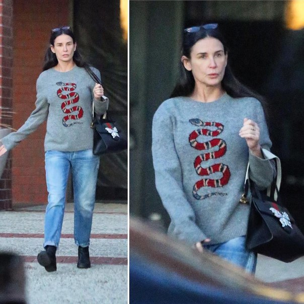 Папарацци сфотографировали Деми Мур на прогулке!